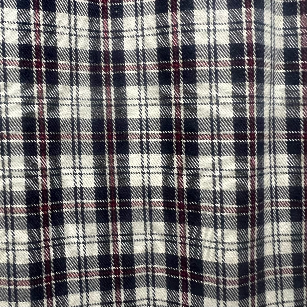 Wrangler Plaid Cotton Shirt Men’s S Blue White Maroon Long Sleeve - Picture 7 of 11